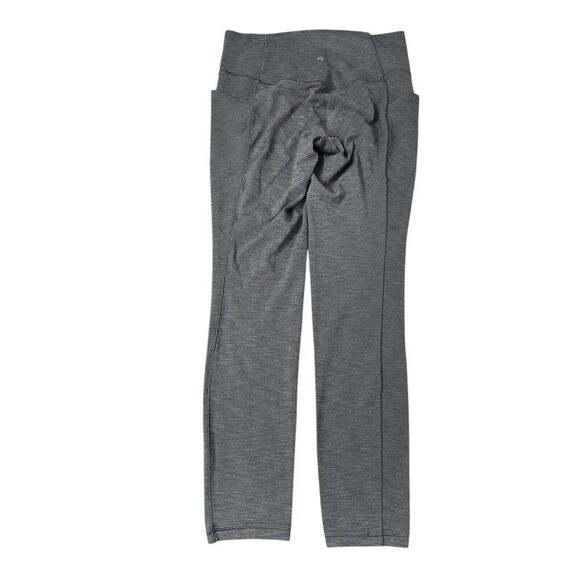 Athleta Leggings Medium Tall MT Green Gray Salutation Stash Pocket II 7/8 Tight‎ - Picture 9 of 12
